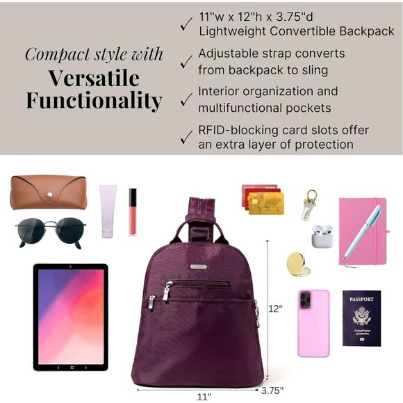 Stylish 11"x12" Triangular Backpack Sling - Water-Repellent & Machine Washable - Picture 4 of 7